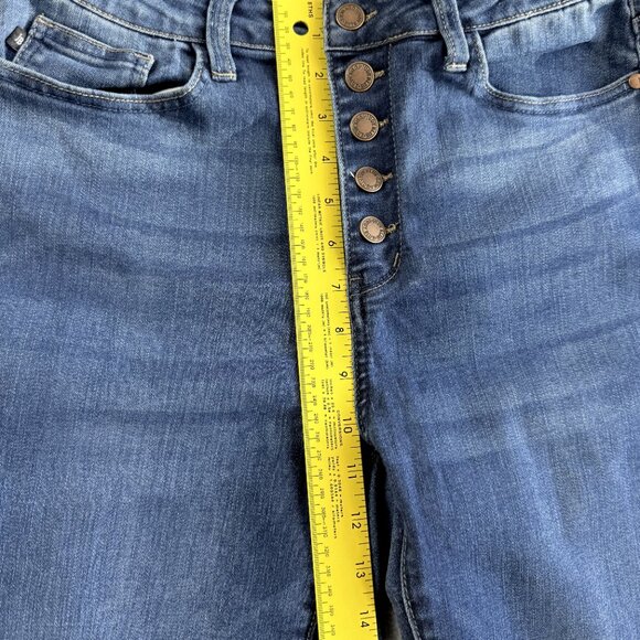 JUDY BLUE  Blue Denim Jeans Trouser Flare Y2K Style Boho 11/300 5 button Fly - Picture 15 of 15